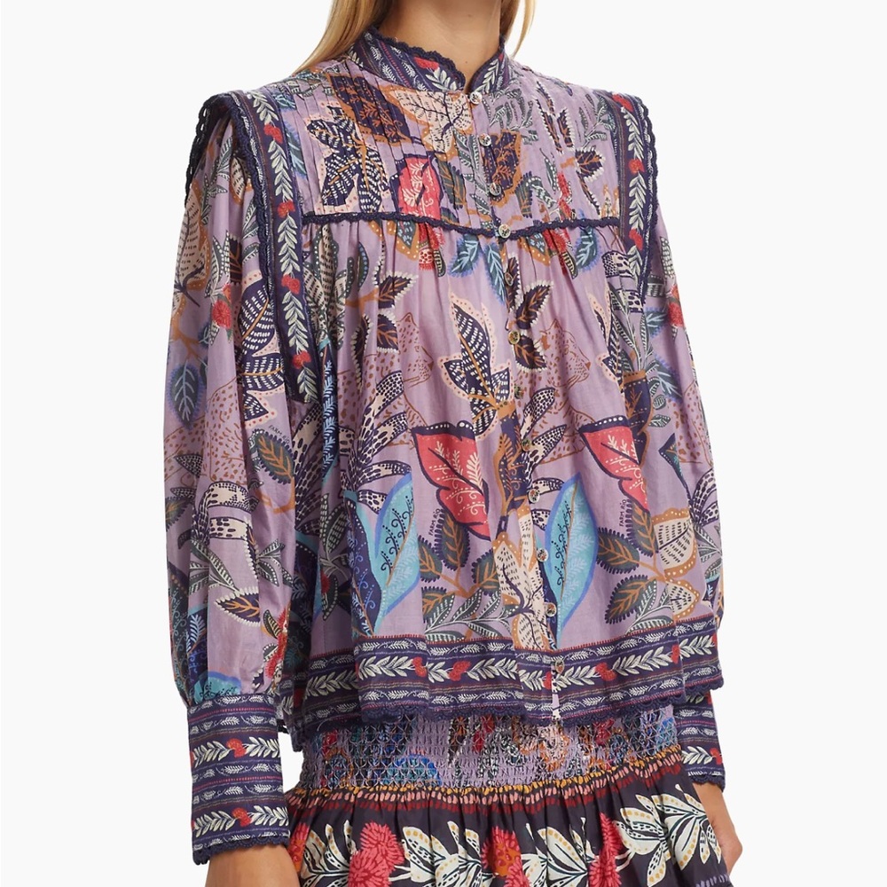 Farm Rio | Wild Night Blouse in Lavender